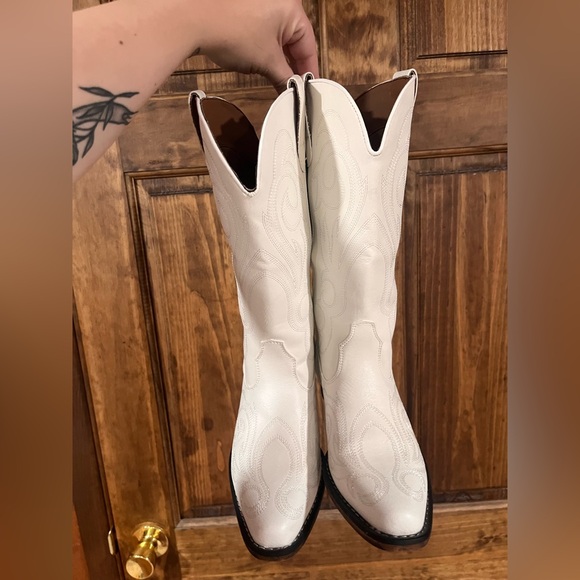 White Cowboy Boots - Picture 2 of 6